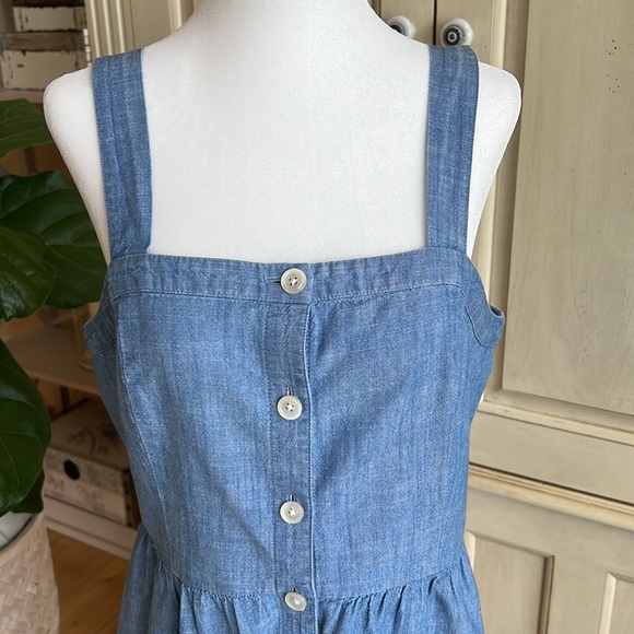 J. CREW Chambray Romper Style Dress 🌸 Size 8 - Picture 2 of 7